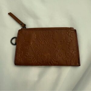 EUC The Sak Wallet in Tobacco Floral Embossed